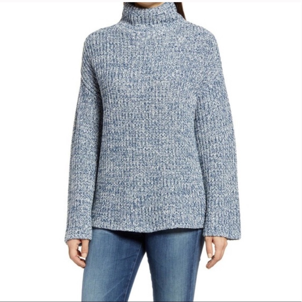 Caslon Shaker TurtleNeck oversized Sweater Size S